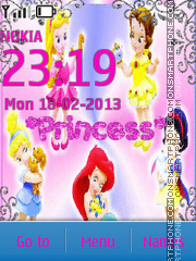 Disney princess babies tema screenshot