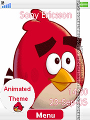 Скриншот темы Angry Bird