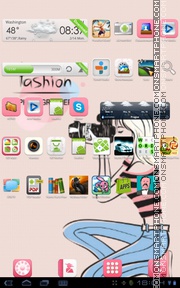 Pink Fashion Girly theme screenshot