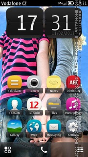 Cute Couple HD 01 tema screenshot