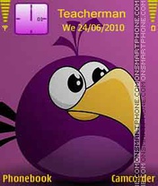 Violet Angry Bird es el tema de pantalla