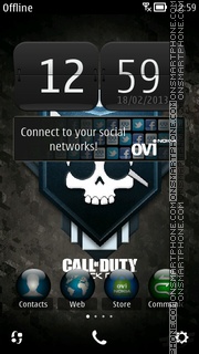 Black Ops tema screenshot