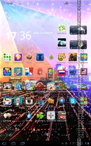 Grunge Color City HD tema screenshot