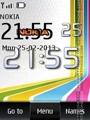 Nokia Big Digital Clock Theme-Screenshot