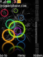Neon Rings tema screenshot