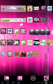 Pink ICS theme screenshot