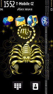 Scorpion black and gold. tema screenshot