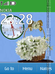 Snowdrops in basket tema screenshot