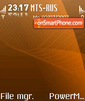 Glossy Orange es el tema de pantalla