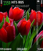 Tulips-red es el tema de pantalla
