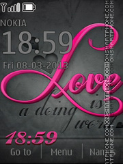 Love theme es el tema de pantalla