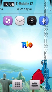 Angry Birds Rio 02 es el tema de pantalla