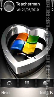 Скриншот темы Heart Microsoft