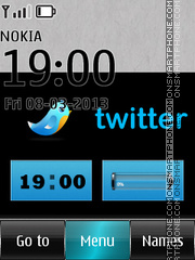 Capture d'écran Twitter Clock thème