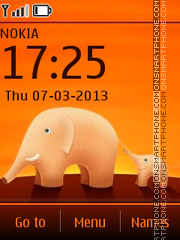 Capture d'écran Elephants thème