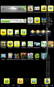 Yellow Basics tema screenshot