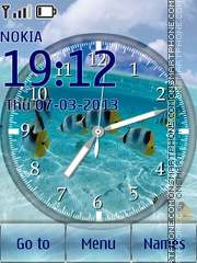 Tropical Clock 01 tema screenshot