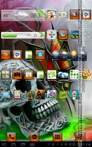 Skull and Butterfly tema screenshot