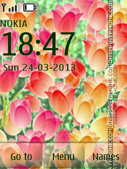 Animated Tulips tema screenshot