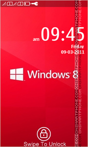 Скриншот темы Windows 8 Red