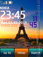 Paris Digital Clock 02 Theme-Screenshot