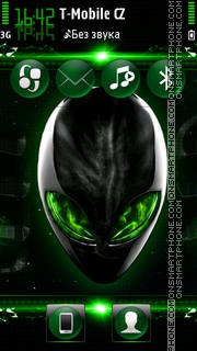 Скриншот темы Alien Invasion Green