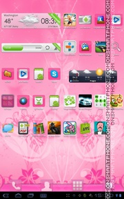 Pink Theme Flowers es el tema de pantalla