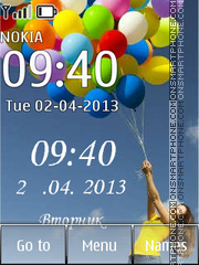 The balloons theme screenshot