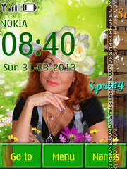 Woman and Summer theme screenshot