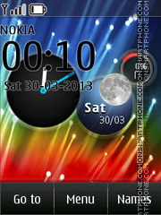 Hd Colorful Clock theme screenshot