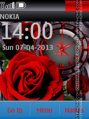 Dark red roses theme screenshot