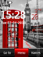 Big Ben And Red Telephone Box es el tema de pantalla