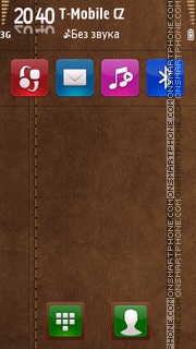 Brown Leather v2 01 tema screenshot