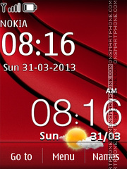 HTC One X Red tema screenshot