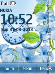 Blue Spring Flowers tema screenshot