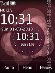 Violet Clock 01 tema screenshot