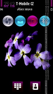 Violet Flowers HD v5 tema screenshot