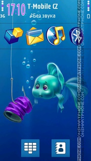 Aqua Surprise 3D Icons tema screenshot