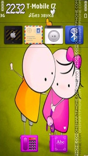 Valentines Kiss - Cute Lovers tema screenshot