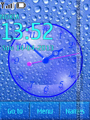 Water Drops Clock Theme-Screenshot