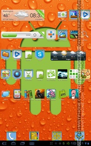 Скриншот темы Orange Android