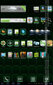 Green Magic Cube theme screenshot