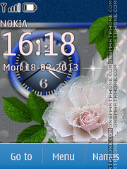 White Flowers 03 tema screenshot