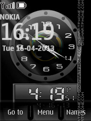 12 Hour Dual Clock Theme-Screenshot