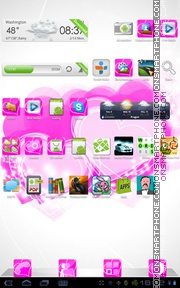 PinkGL Hearts theme screenshot