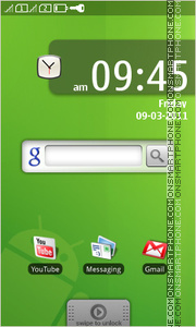 Скриншот темы Green Android Jelly Bean