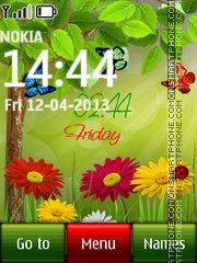 Vivid Summer Digital Clock theme screenshot