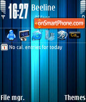 Ice Blue tema screenshot