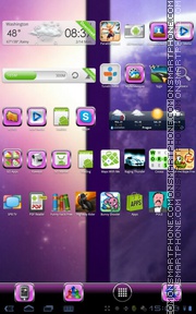 Purple Glass tema screenshot