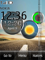 Скриншот темы Live Road Clock